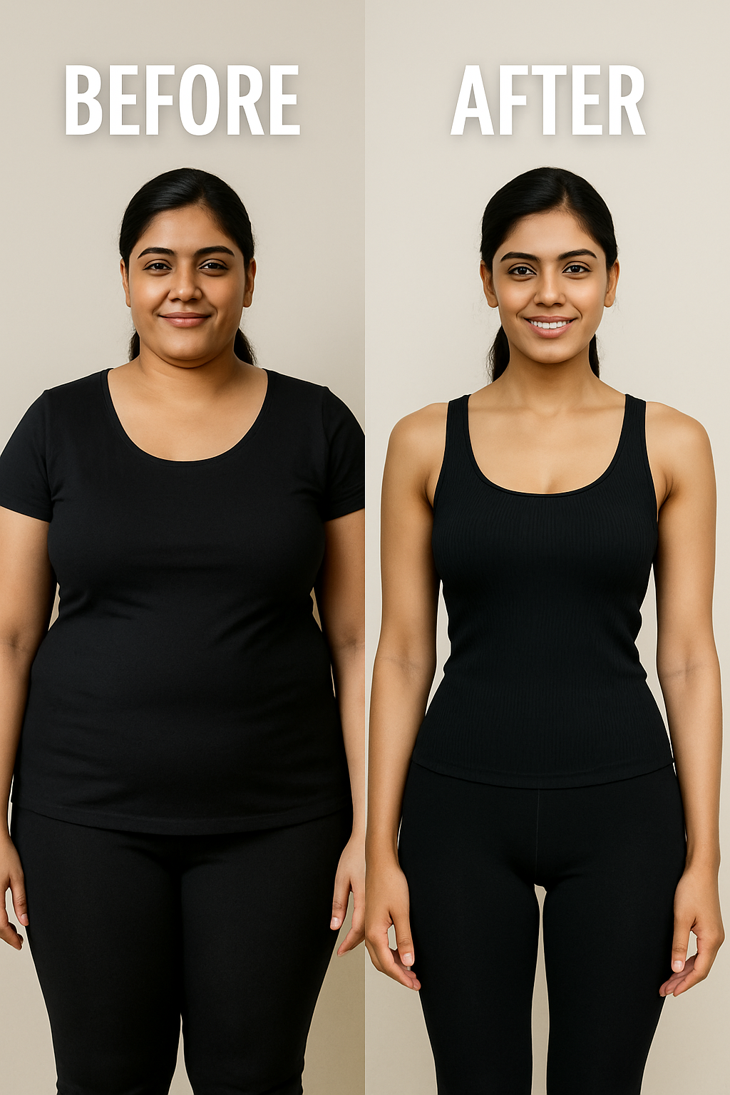 Before After Transformation Indian Girl